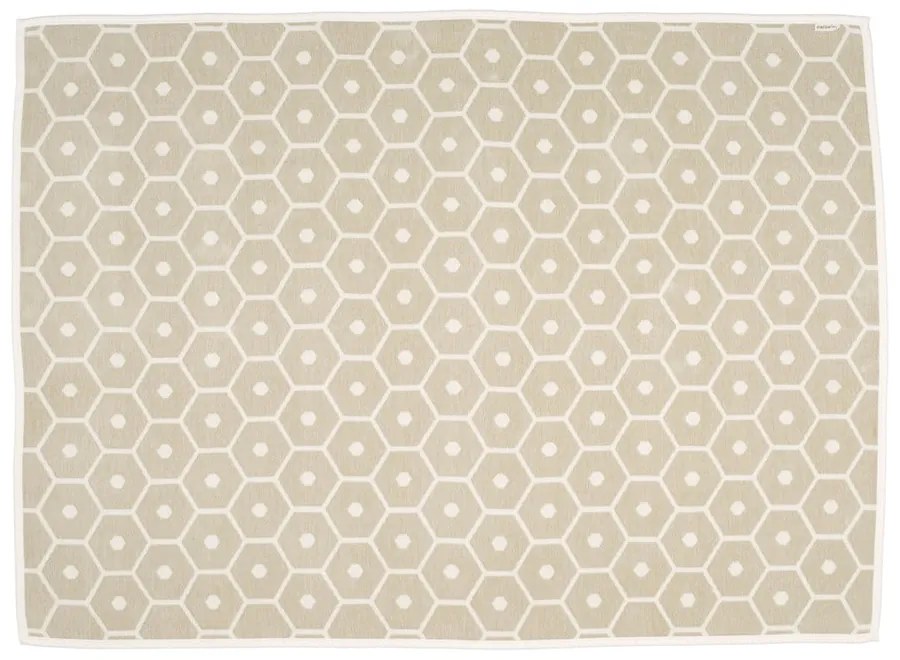 Кремаво одеяло със смес от вълна 140x180 cm Honey Sand – Pappelina