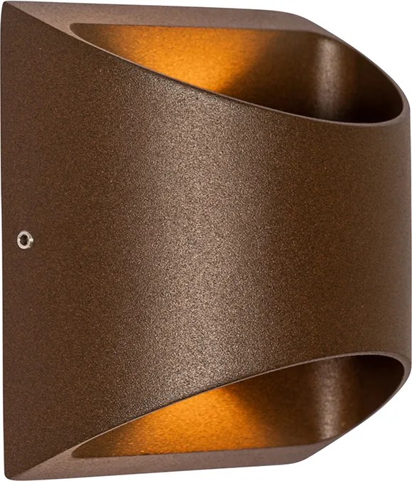 Модерна външна стенна лампа ръждиво кафява с LED 2-светлина IP54 - Mal