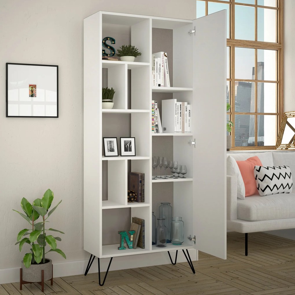 Етажерка за книги Jedda Bookcase - Бяло