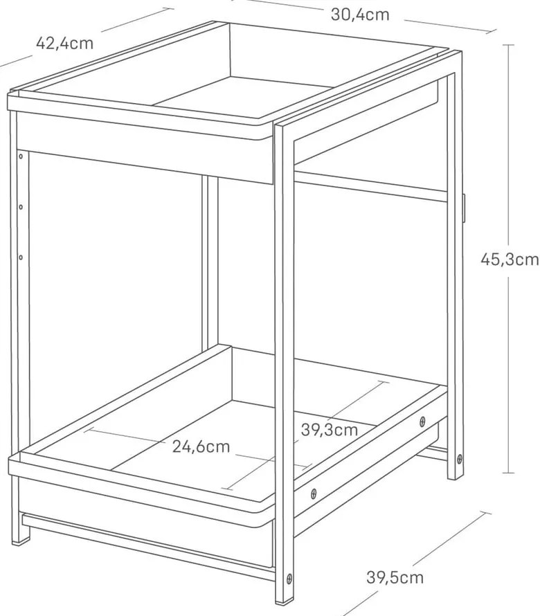 Бял метален допълнителен рафт 30x42 cm Tower – YAMAZAKI