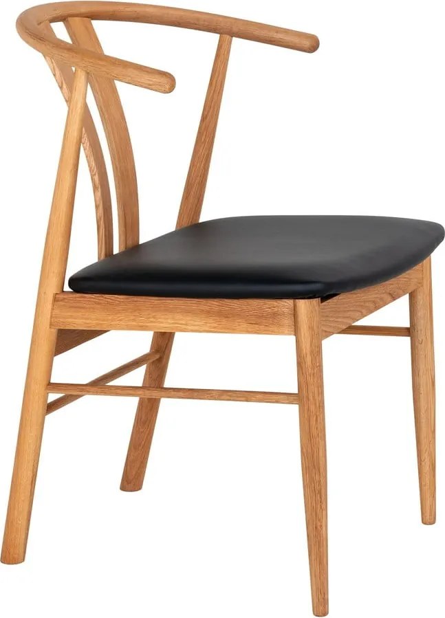 Трапезен стол от имитация на кожа в Черен и естествен цвят Artenara – House Nordic