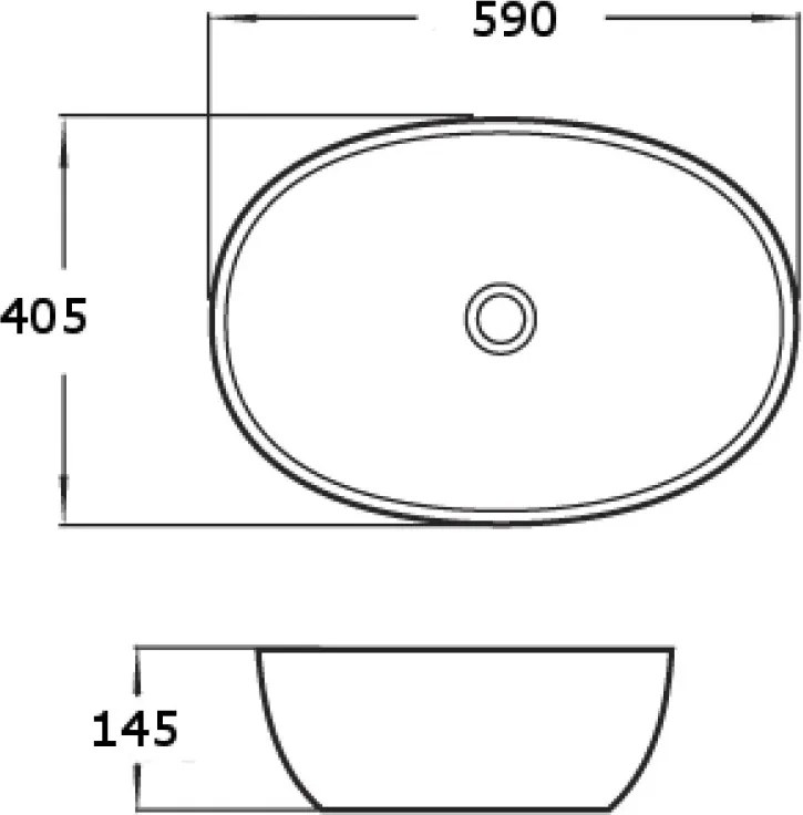 Mexen Viki мивка за плота 59 x 40 см, бяла - 21056000