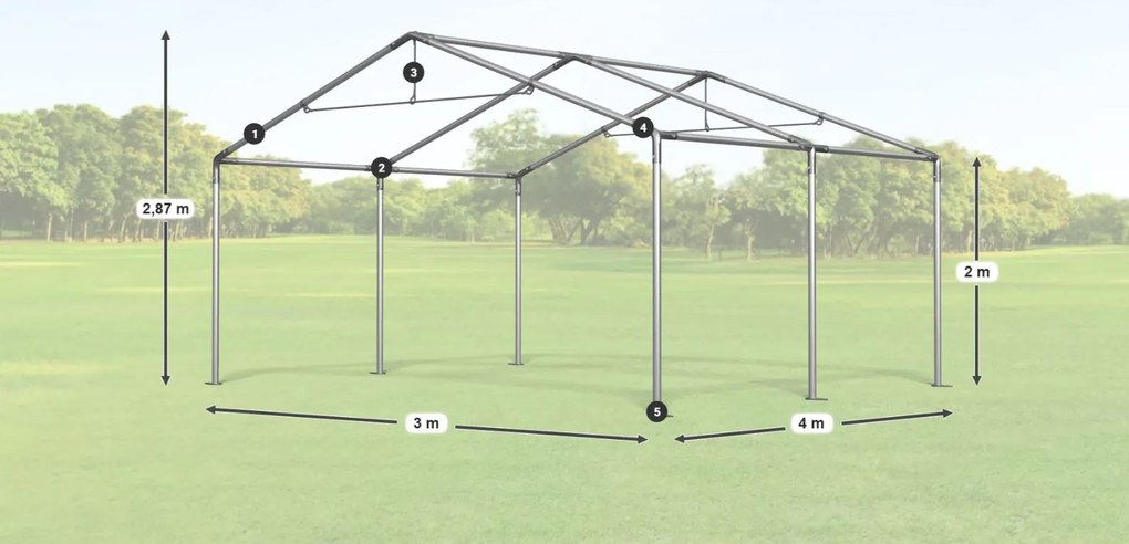 Шатра 3x4x2m Comfort PE 240g с мрежа против комари Лято