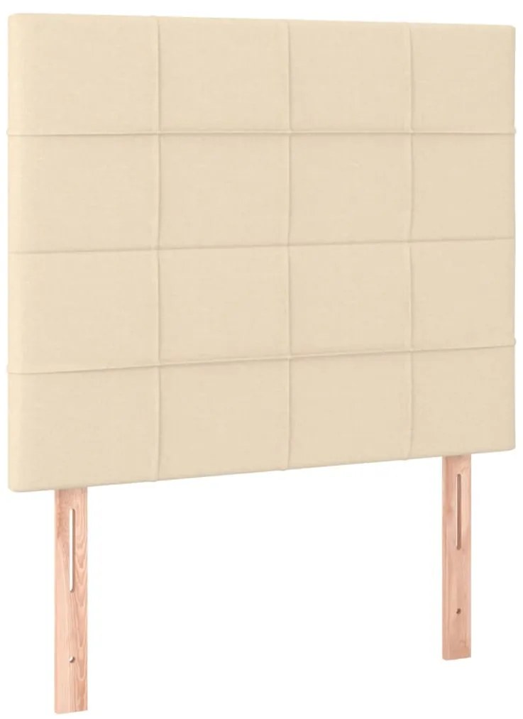 3116319 vidaXL Горни табли за легло, 2 бр, кремави, 90x5x78/88 см, плат
