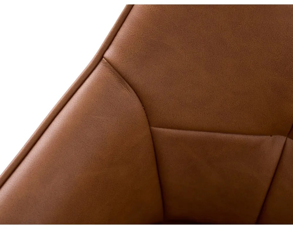 Кафяви тапицирани трапезни столове в комплект с подлакътници 2 бр. Nolan Square – Unique Furniture