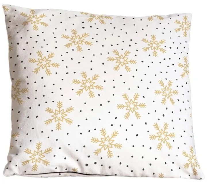 Декоративна възглавница с коледен мотив 45x45 cm Golden Snowflakes – Butter Kings