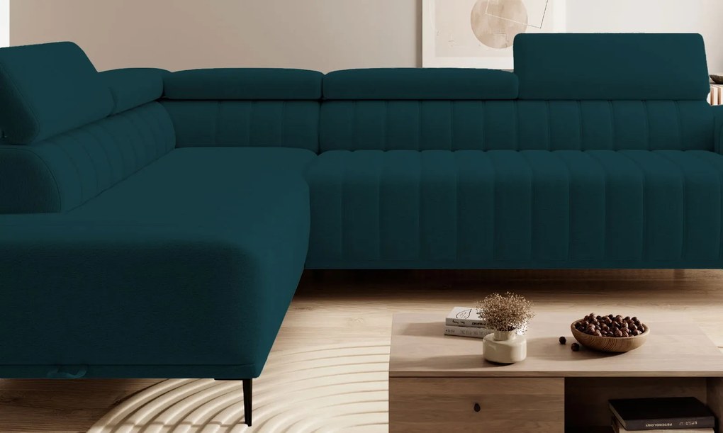 Ъглов диван Елизия-зелен-десен