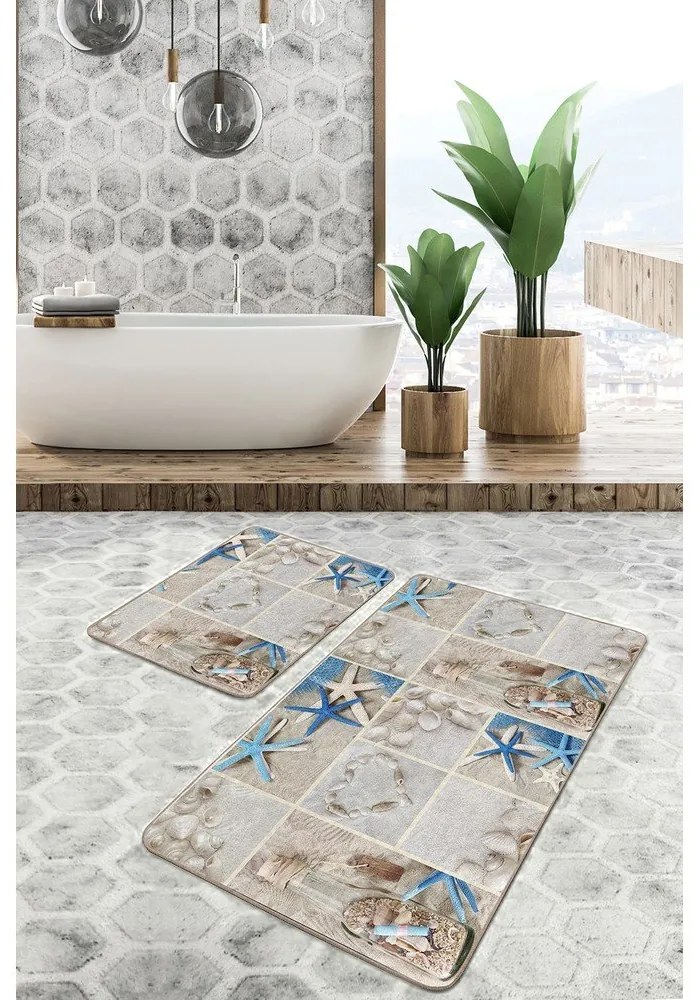 Бежови килимчета за баня в комплект от 2 бр. 60x100 cm - Mila Home