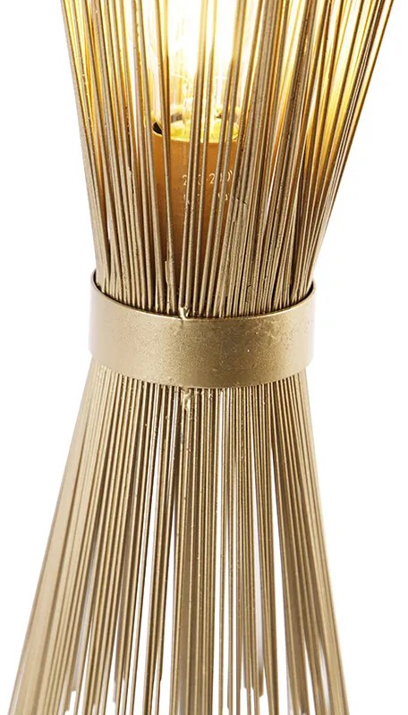 Ръстична настолна лампа месинг - Broom