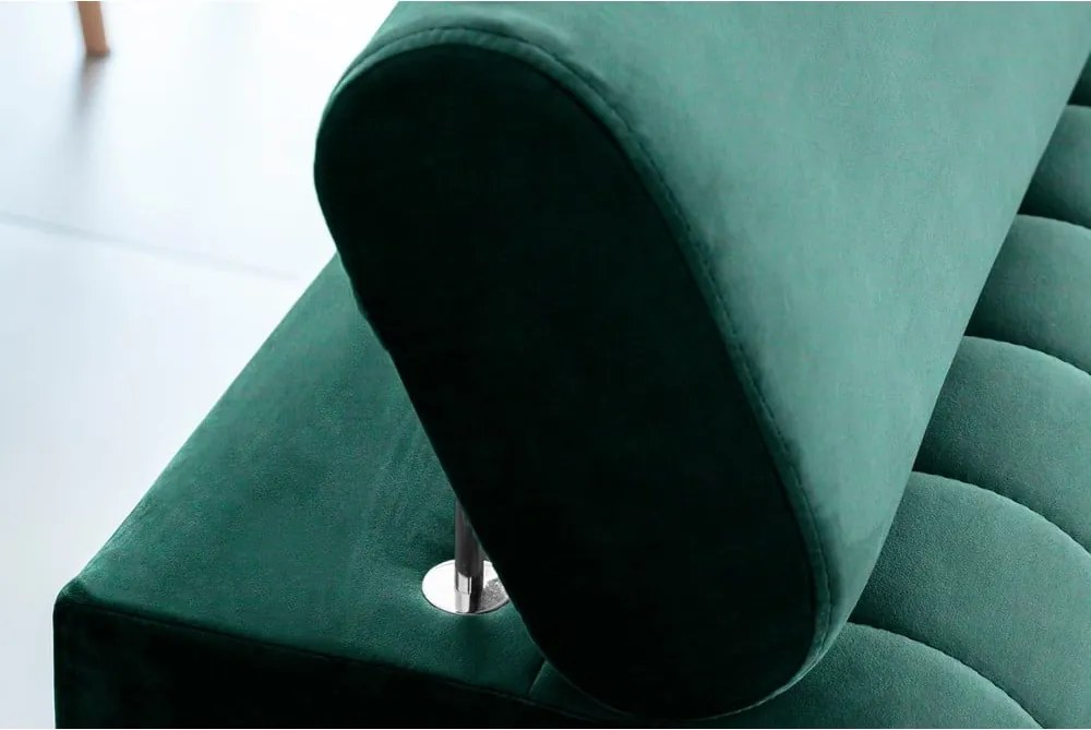 Зелен кадифен разтегателен диван 261 cm Laurence – ELTAP