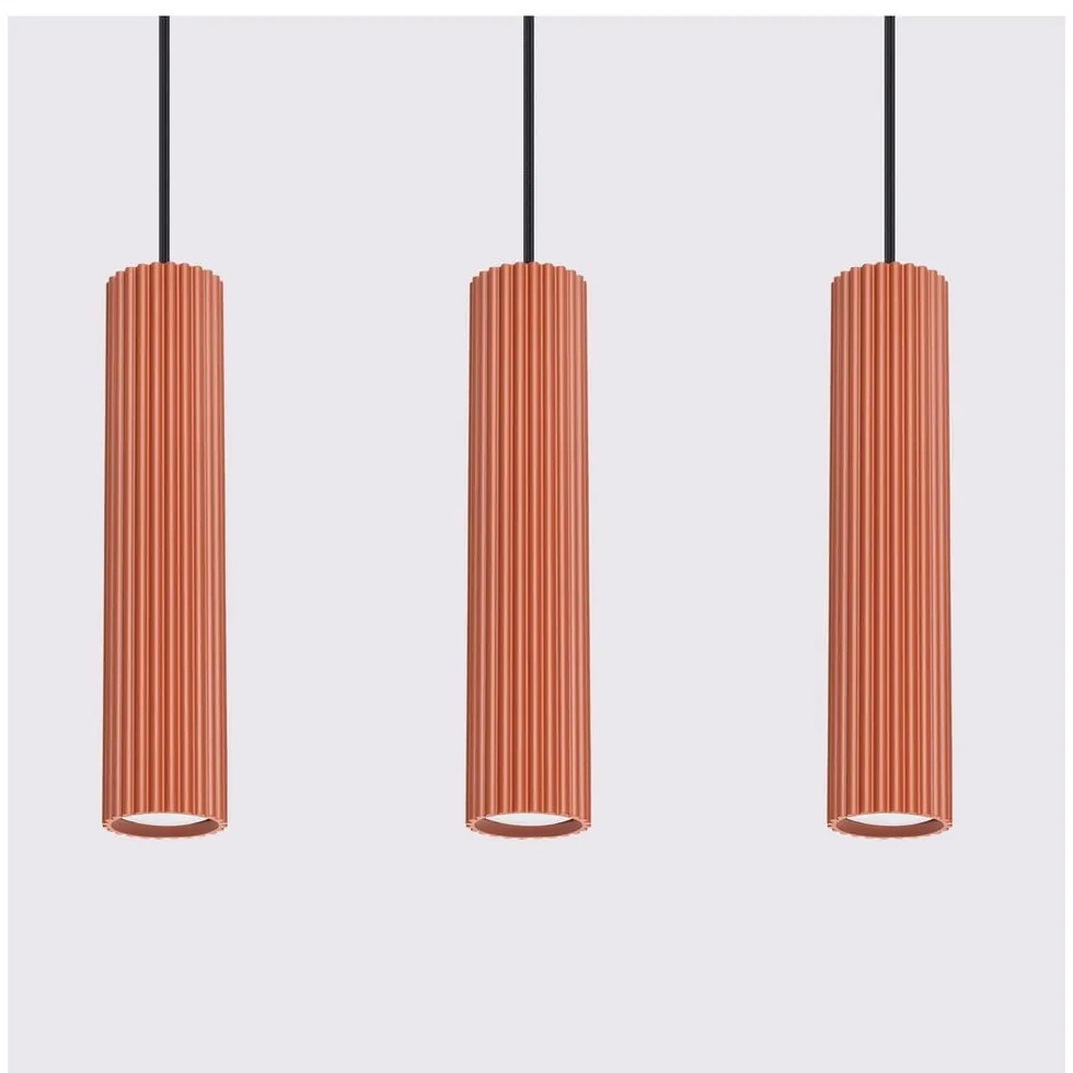 Висящо осветително тяло в тухлен цвят Gleam – Sollux