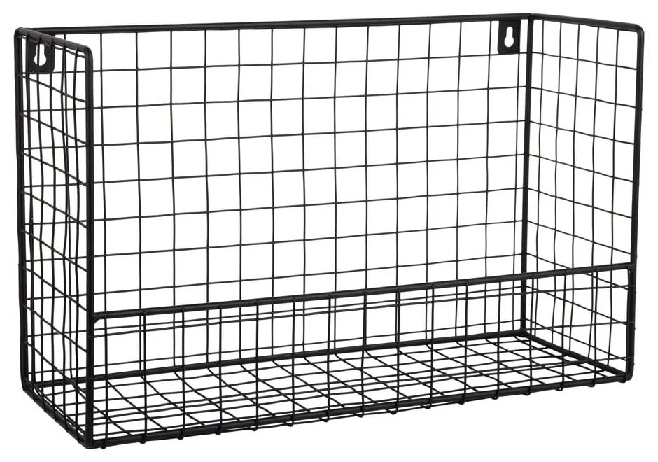 Черен стоманен стенен рафт 40 cm Reja – PT LIVING