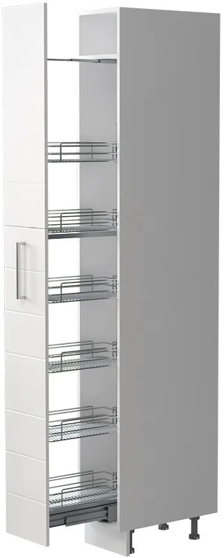 Висок подов шкаф Hudson K23-30-1KZ-White glossy - Gray