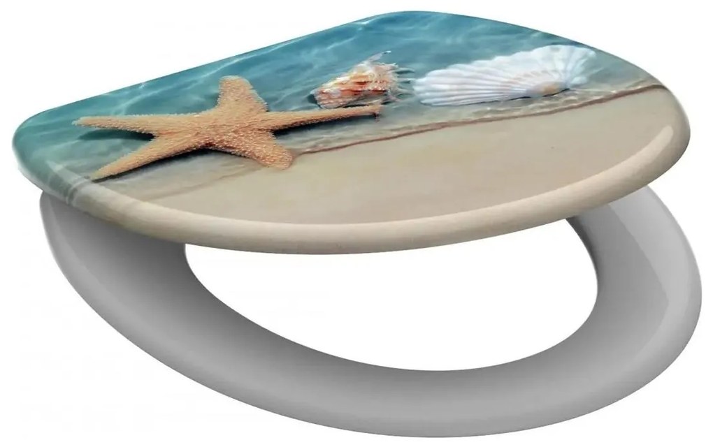 Schütte 82196 - Тоалетно седало BEACH с плавно затваряне (SoftClose), от дуропласт