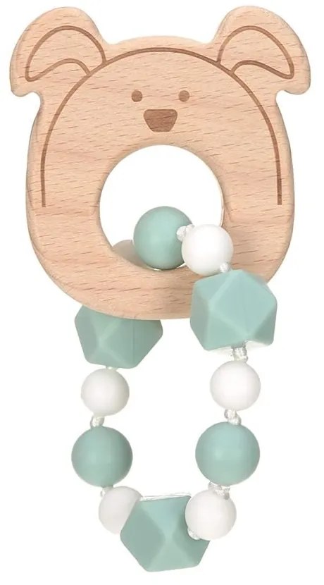 Дървена гризалка с гривна Lassig Little Chums Dog