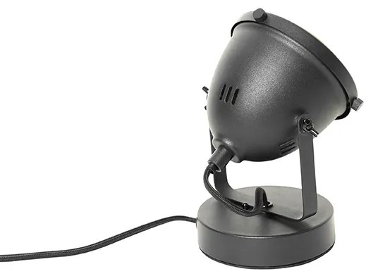 Индустриален настолен аплик черен 18 см - Emado