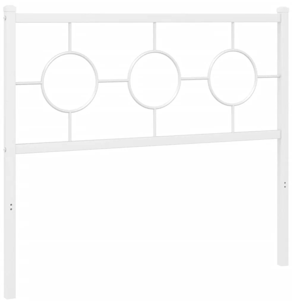 376304 vidaXL Метална резервна табла за легло, бяла, 100 см