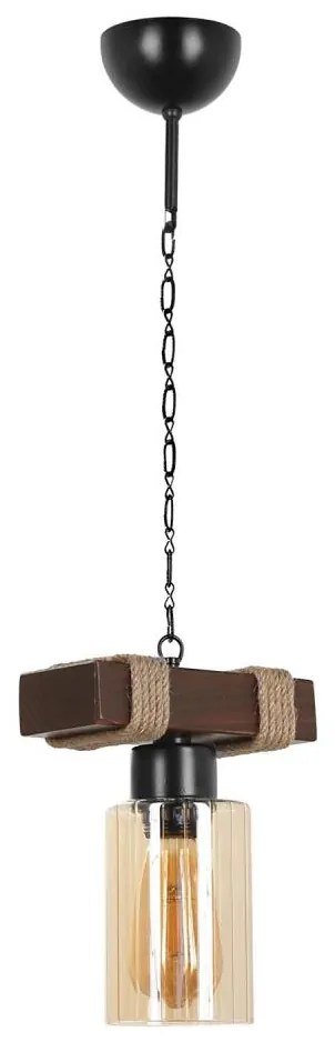 Полилей на верига JASMIN 1xE27/40W/230V кафяв/бежов