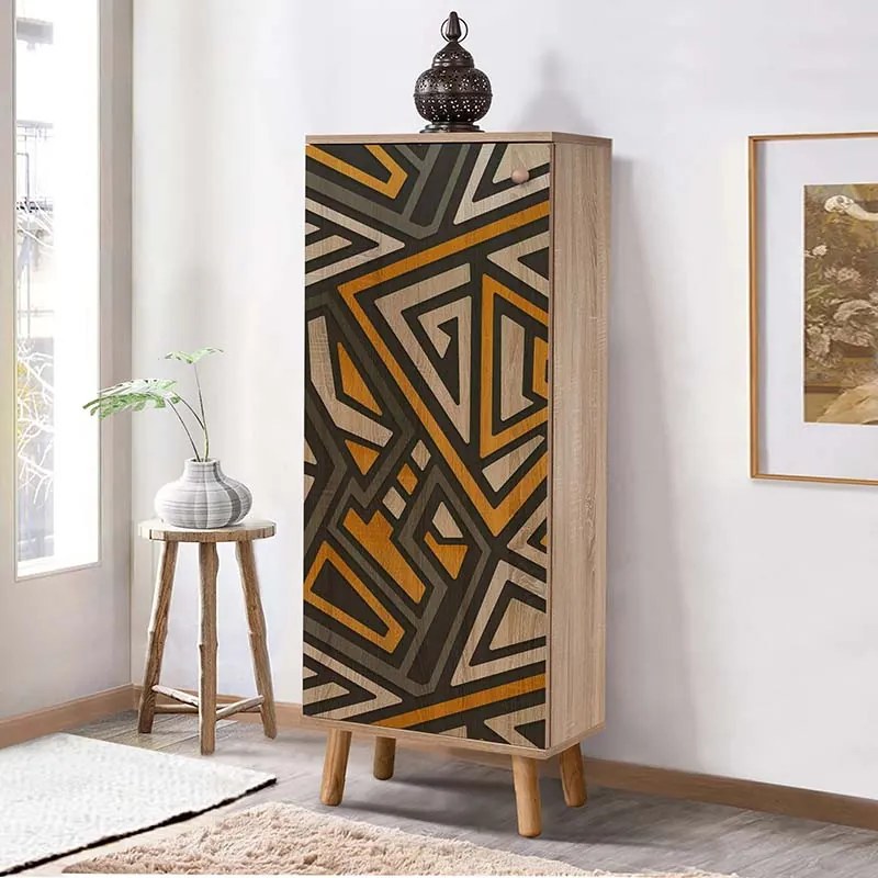 Шкаф за обувки от меламин Soho в цвят сонома 50x38x135см.