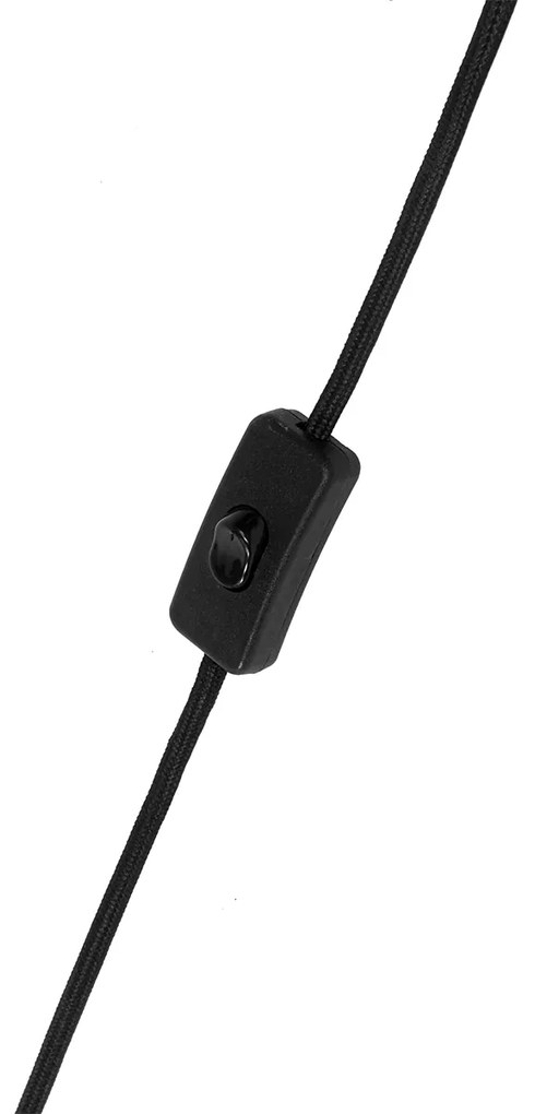 Модерна настолна лампа черна с опалово стъкло - Drop