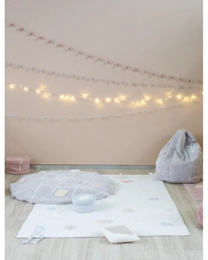Кремав ръчно изработен памучен детски килим подходящ за пране 140x200 cm Kim – Lorena Canals