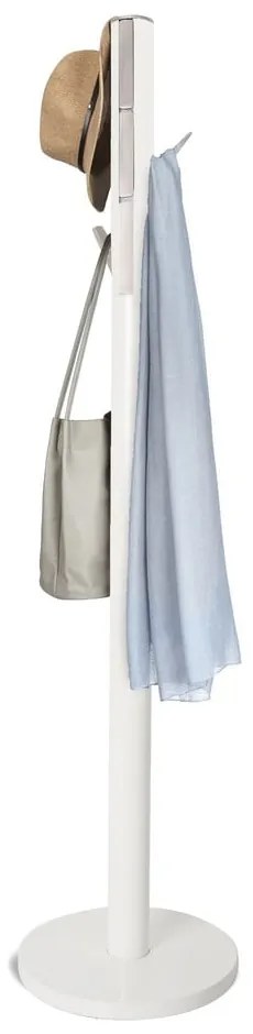 Бяла каучукова дървена закачалка Flapper - Umbra