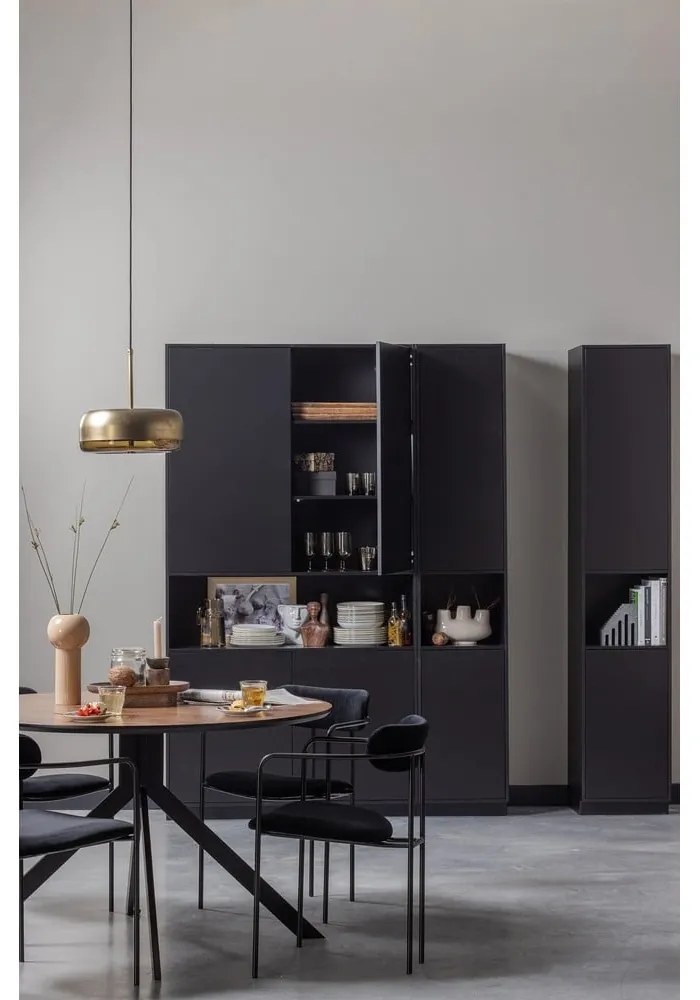 Черен TV комплект от масивен бор 356x210 cm Finca – WOOOD