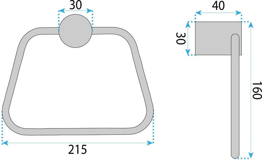 Закачалка за баня Tomi 5810 Brush Copper