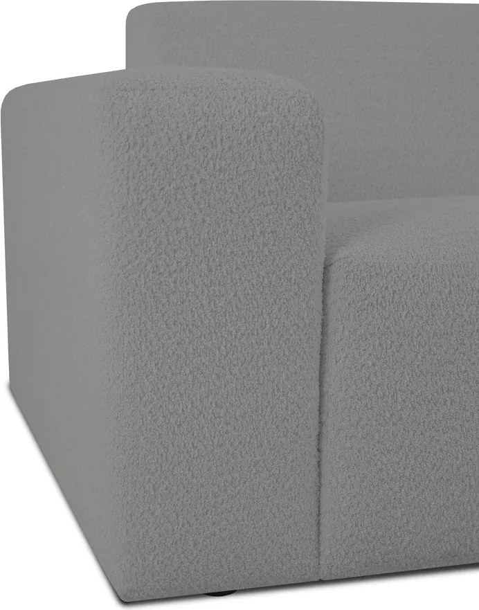 Сив ъглов диван от букле ("U" форма) Roxy – Scandic