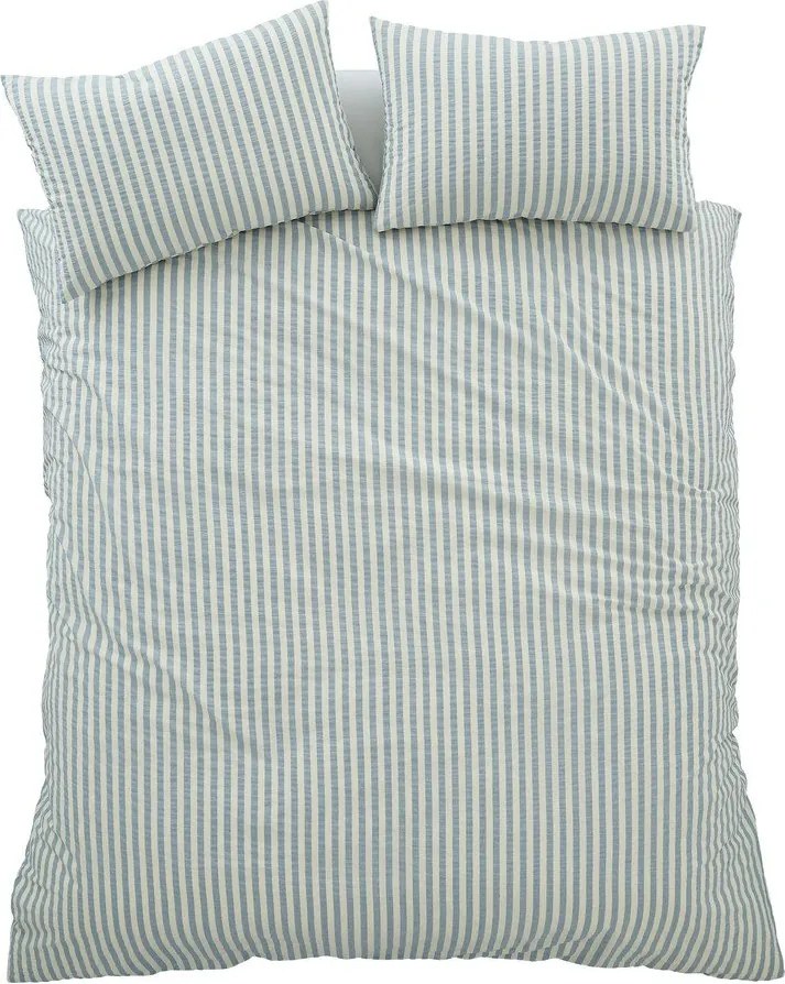 Синьо двойно 3 части спално бельо 200x200 cm Cotton Rich Woven Stripe – Pineapple Elephant
