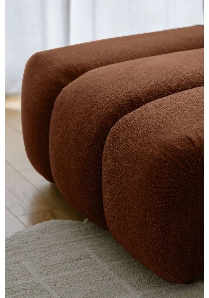 Теракотен ъглов диван (десен ъгъл/U форма) Shell – Miuform