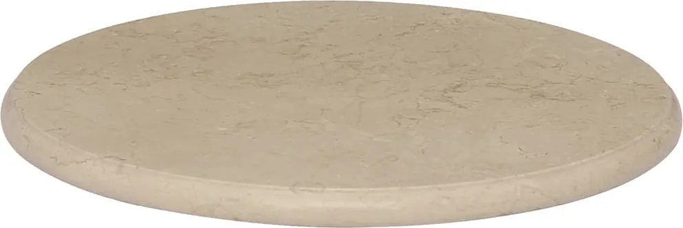 149192 vidaXL Плот за маса, кремав, Ø50x2,5 см, мрамор
