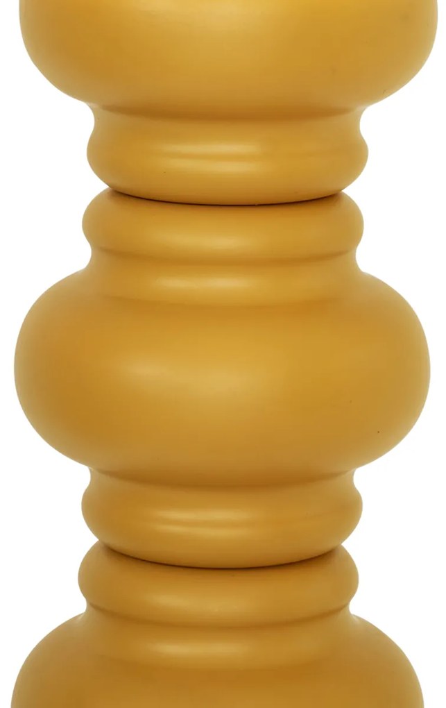 Ретро подова лампа горчично жълта с матирано стъкло - Феде