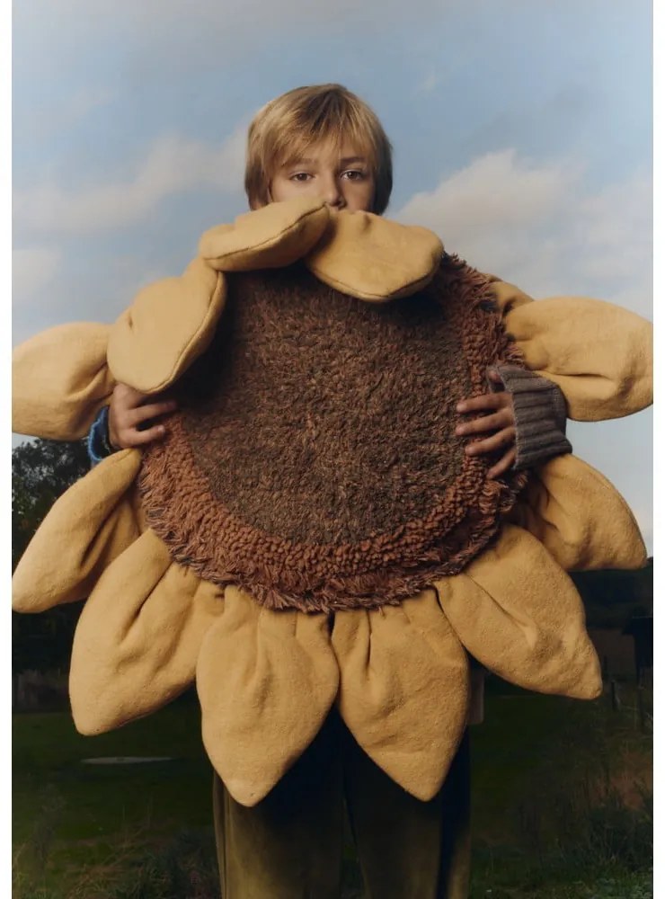 Памучна детска възглавница 90x90 cm Sunflower – Lorena Canals