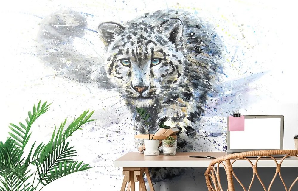 Самозалепващ тапет – Рисуван леопард