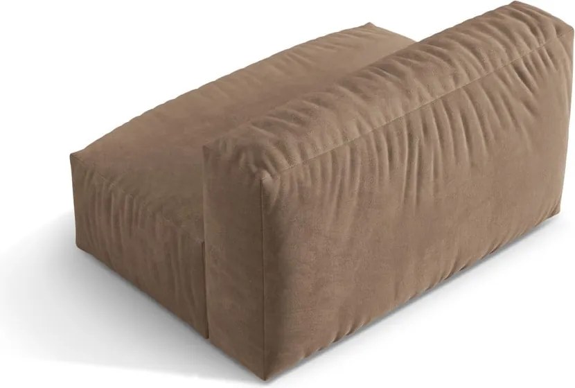 Светлокафяв кадифен модул за диван (среден модул) Martina – Micadoni