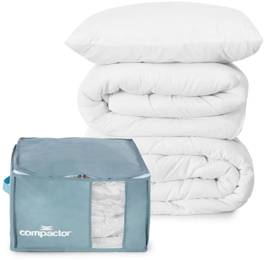 Вакуумна пластмасова кутия за съхранение на дрехи 42x40x25 cm Blue Edition – Compactor