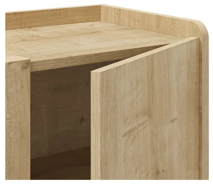 Шкафче от дъбов декор в естествен цвят 80x80x40 cm Daira – Marckeric