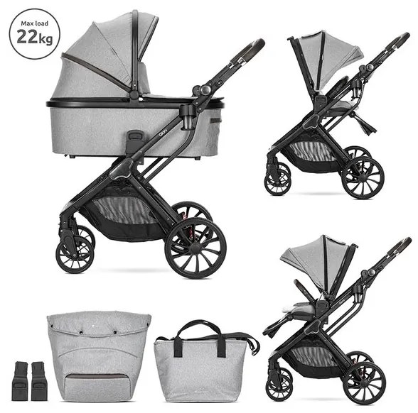 Комбинирана детска количка 2в1 GLORY LORELLI - GREY