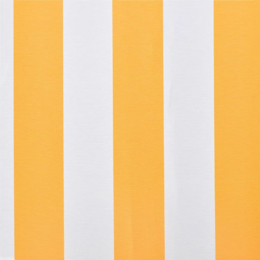 Платно за тента, жълто и бяло, 4x3 м (рамка не е включена)