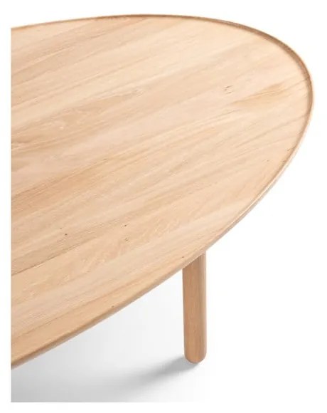 Дъбова маса за кафе в естествен цвят 65x120 cm Mu - Gazzda