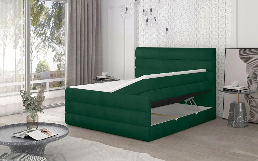 Тапицирано легло Caribou-Prasino-180 x 200