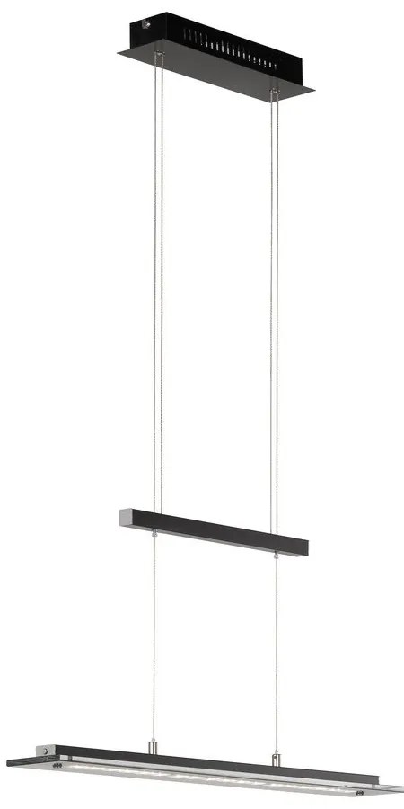 Черно метално LED затъмняващо се висящо осветително тяло Tenso – Fischer &amp; Honsel