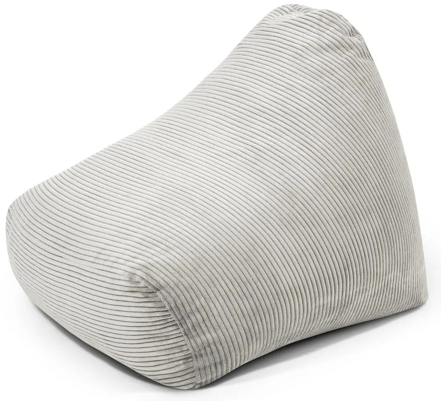 Кремав детски пуф от рипсено кадифе Snug 80 – SLOWDOWN