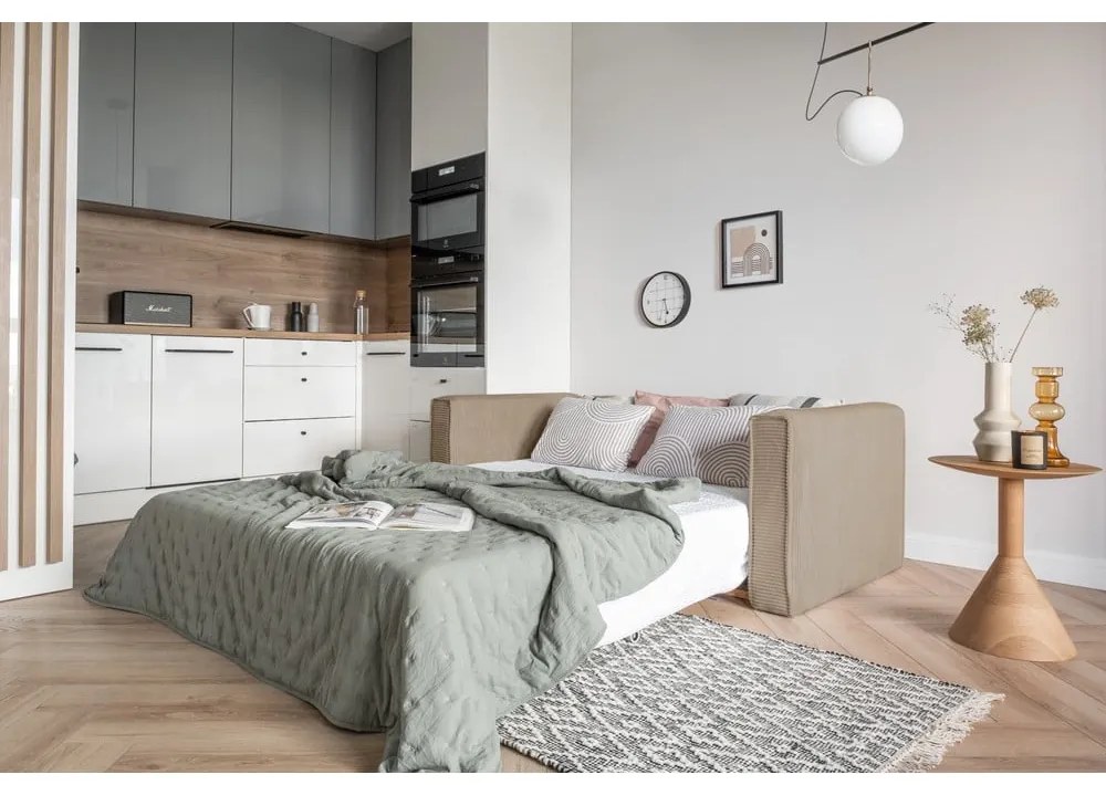 Бежов разтегателен диван 168 cm Lucky Lucy - Miuform