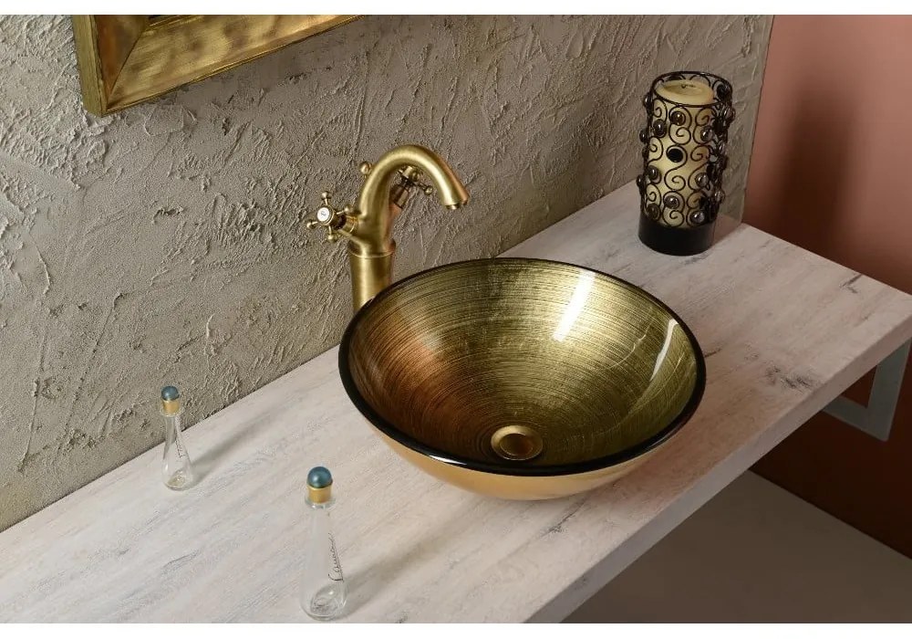 Стояща батерия за мивка в бронзов цвят Antea – Sapho