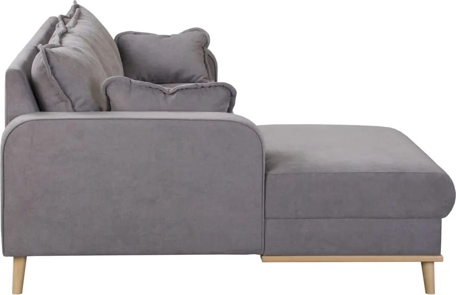 Сив ъглов диван (ляв ъгъл) Beata - Ropez