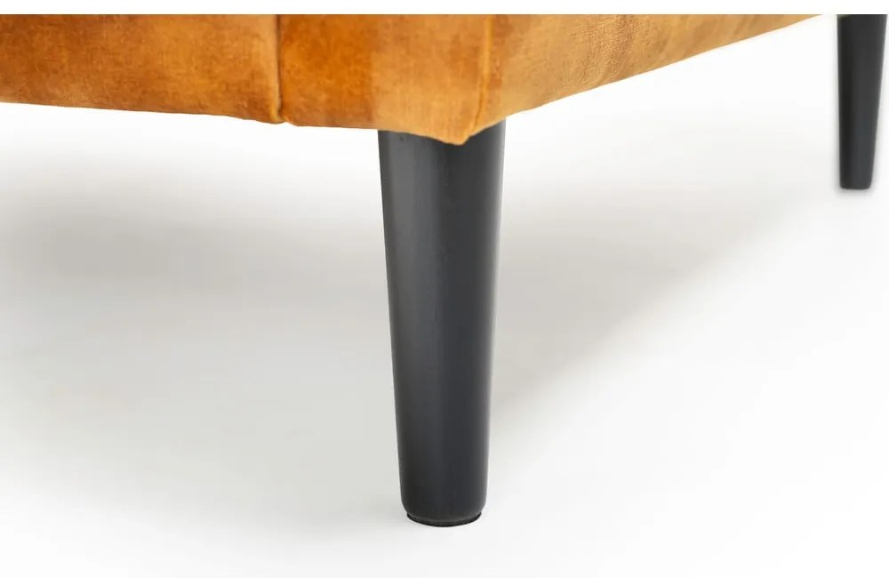 Жълт кадифен диван 220 cm Adagio - Scandic