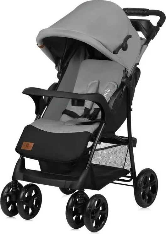 Lionelo - Спортна бебешка количка EMMA PLUS сива/черна