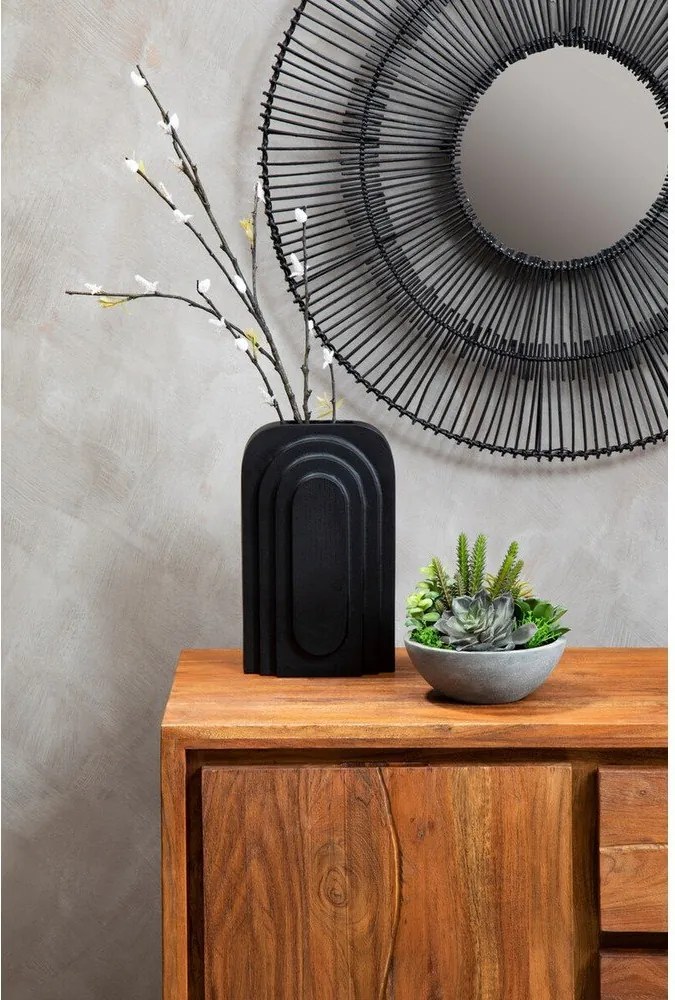 Скрин от масивна акация в тъмно естествен цвят 92x82x40 cm Simla – Premier Housewares